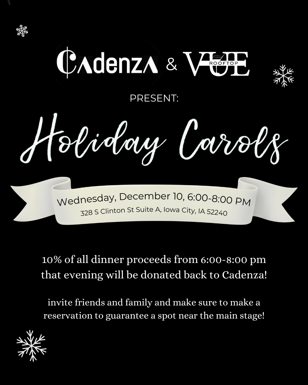 Holiday Carols '25 — event poster